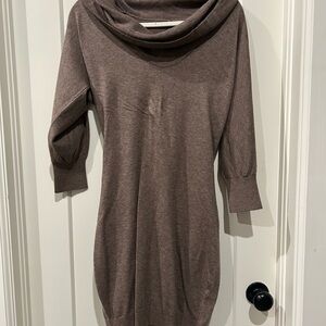 Express Taupe Knit Sweater Dress